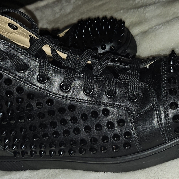 Red Bottoms Louboutin Yacht Spikes Flat Calf Red Bottoms Christian